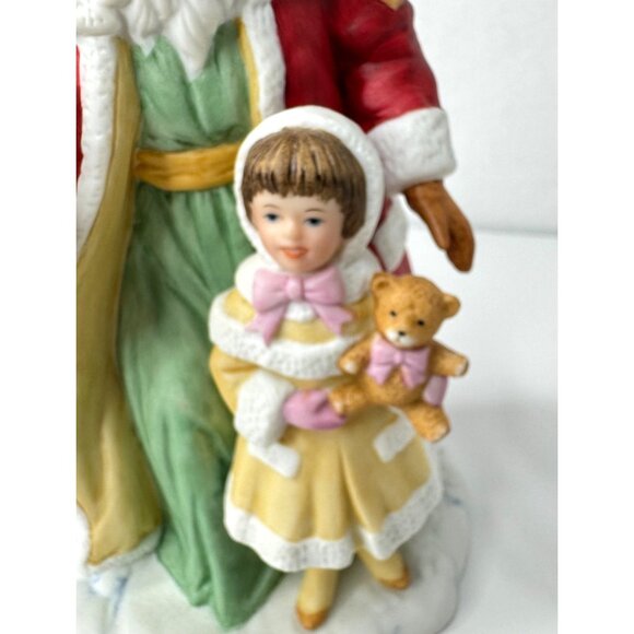 Porcelain Santa and Child with Teddy Bear by Avon - Picture 6 of 15